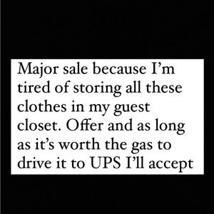 Closet clear out. Designer to daily wear. Come make an offer!!!